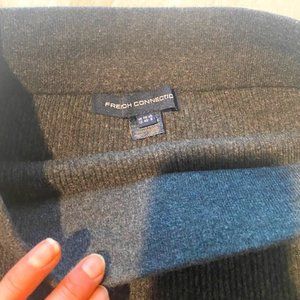 French Connection Charcoal Grey Ribbed Maxi Skirt